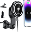 MAGJIEYX for Magsafe Car Mount Charger for Auto-Alignment Magnetic Wireless Charger iPhone 12/13/14/15/16Pro Max/Plus/Mini/Magsafe Case Air Vent and Dashboard Phone Holder with Fast 36W QC 3.0 Adapter
