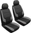 GIANT PANDA Front Car Seat Cover for Hyundai, Leather Bucket Seat Covers Custom Fit Hyundai Sonata Elantra Santa Fe Tucson Accent Kona Palisade Genesis Venue Ioniq(Grey+Black) 2-Pack