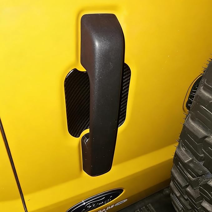 LIUQING Car Door Bowl Scratch Protector for Ford Bronco 2021-2025 4 Doors, Exterior Door Handle Bowl Cover Trim for Ford Bronco Accessories (Carbon Fiber)