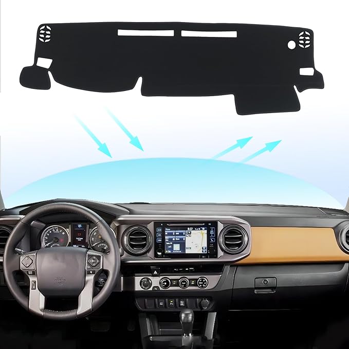 Dashboard Cover Dash Cover Mat for Toyota Tacoma 2023 2022 2021 2020 2019 2018 2017 2016 Accessories Dash Mat Interior Dashboard Cover Custom Fit 2016-2023 Toyota Tacoma Dashboard Pad