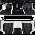 Customize Making Car Floor Mats for 99.99% Sedan SUV Pickup Truck Full Coverage Men Women Cute Leather Protection Pads Non-Slip Floor Liners (Black+White Side)