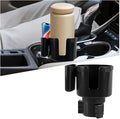 2 in 1 Car Cup Holder Expander with Phone Holder, 2.6"-3.93" Vehicle Cupholder Extender Adapter with Expandable Base, Auto Interior Water Bottle Accessories, Universal fit