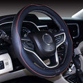 Mayco Bell Small Size Steering Wheel Cover Anti-Slip,Safety,Soft,Breathable,Durable,Full Surround,Comfortable Grip Microfiber Leather (14-14.25 inch, Wine Red)