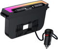 Vellhezy USB Hub for Tesla Model Y Juniper 2025-2026 & Model 3 Highland 2024-2025 Accessories, 120W USB-C Fast Charging with Retractable Cables, 2-Port Built in RGB Ambient Light fit Center Console