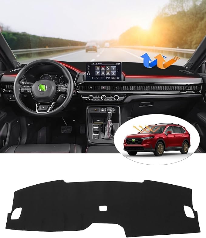 CARTIST Dashboard Cover Fit for CRV CR-V 2023 2024 2025 Accessories Dash Cover Mat Non-Slip Pad Carpet Anti-Glare(Without HUD)