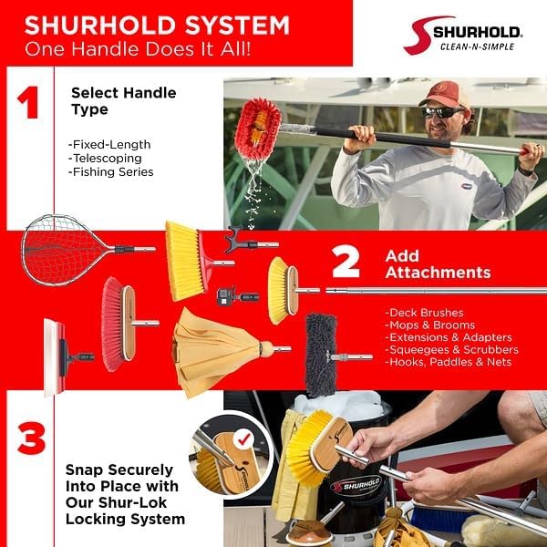 Shurhold 950 6" Deck Brush with Extra Stiff White Polypropylene Bristles