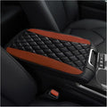 Car Center Console Cushion Pad, PU Leather Waterproof Auto Armrest Box Cover Protector, Comfortable Armrest Seat Box Cover Mat, Universal Car Accessories for SUV Truck (Coffee)