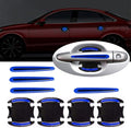 NOI 8pcs Universal 3D Carbon Fiber Texture car Door Handle Door Bowl Paint Scratch Protector Protective Cover Protective Film car Outdoor Safety Decoration Reflective Strip (Blue) 001