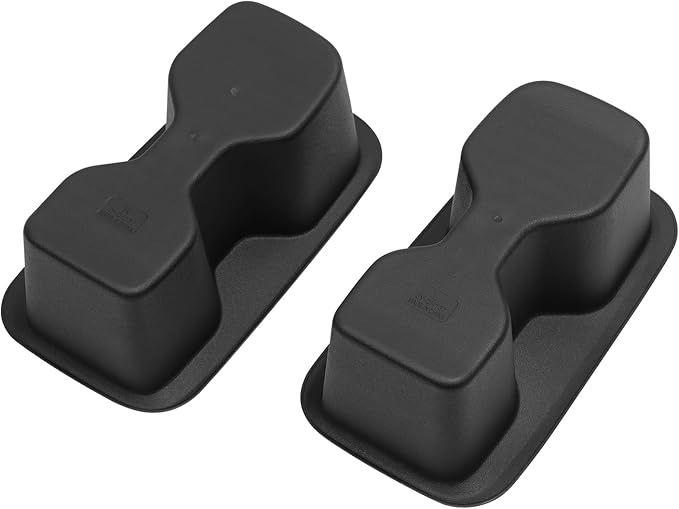 LUCKEASY 2PCS 2nd Row Door Side Cup Holder Insert for Hyundai Santa Fe 6/7 Seat 2024 2025 2026 Rear Drink Limiter Interior Accessories TPE Black