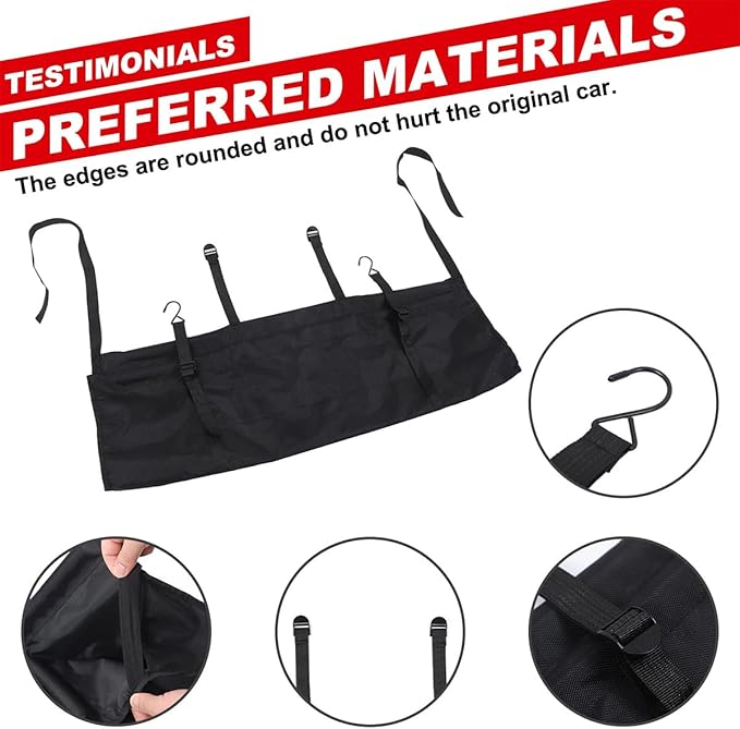 Car Trunk Organizer, Oxford Cloth Foldable Hanging Large Capcity Vehicle Backseat Cargo Storage Bag, Collapsible Automotive Trunk Organizer Bag, Universal for Truck SUV Van