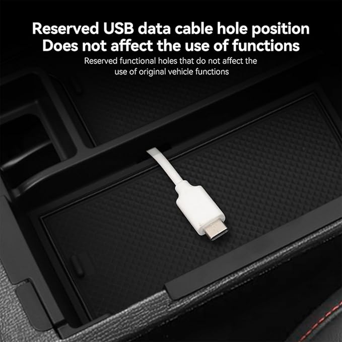 Center Console Organizer for 2025 Ford Bronco - 4 Door Full Size Ford Bronco Center Console Armrest Storage Box for Ford Bronco Accessories 2025 Upgraded Tray (Not for 2-Door & Bronco Sport)