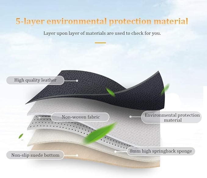 Custom Making Car Floor Mats for 90% Car Model Luxury Leather All Weather Waterproof Anti-Skid Full Coverage Liners (Coffee and Gray)