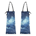 ALAZA Hanging Car Trash Bags Garbage Bag Trash Can for Back Seat Small Cloud Blue Washable Storage Bag Retractable 2 Pack