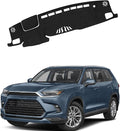 Dashboard Mat Cover for Toyota Highlander 2020 2021 2022 2023 2024 2025 Nonslip Center Console Sunshield Glare UV Rays Protector Accessories