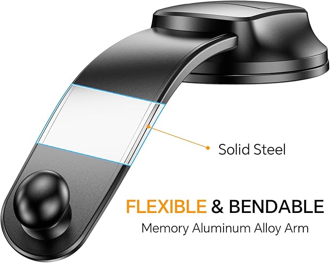for Magsafe Car Mount【Super Suction】Phone Holders for Your Car Magnetic【Bendable Memory Alloy】Windshield Magnetic Phone Holder Car Accessories for iPhone 16 15 14 13 12 Pro Max Plus Magsafe Case