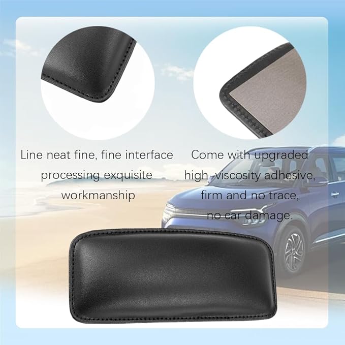 HAOBO 2PS Car Knee Cushion, Car Armrest Pad, Universal Car Center Console Cushion Pad Comfort Pillow, Automotive Interior Accessories Soft Leather Car Armrest Comfort Pillows Fits for Most Cars