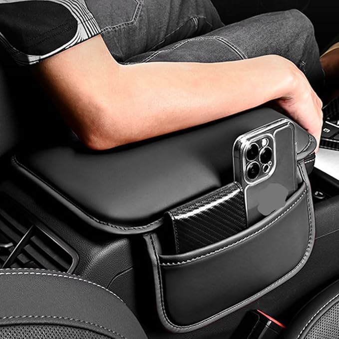 Arm Rest Pad Car for VW Routan 2008-2013, Car Center Console Cover Car Armrest Cushion Armrest Box Pad Car Accessories,Black