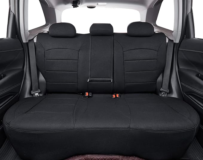coverdream Custom Seat Covers Compatible with Select Subaru Legacy 2015 2016 2017 2018 2019 Models - Polyester (Black, Full Set)