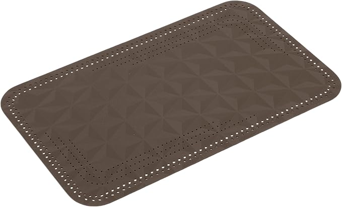 Car Center Console Cushion Pad 12.59"x7.87" Center Console Cover Armrest Seat Box Cover Faux Leather Coffee