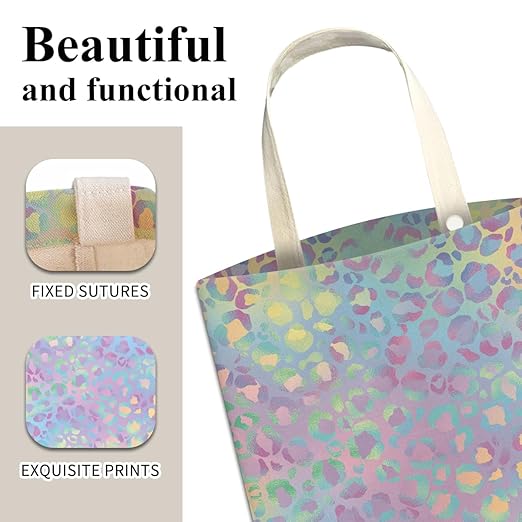 ABUIFDK Car Trash Can, Cute Car Trash Bag, Hanging Car Organizer and Storage Bag, Trash Bin for Car Accessories, Vehicle, Travelling, Camping Cute Colorful Leopard