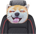 Cute Shiba Inu Dog Car Headrest Pillow- Memory Foam Car Neck Pillow Auto Seat Cushion of Headrests for Pain Pressure Relief- Cartoon Neck Support Cushion with Adjustable Strap for Most Cars(Shiba Inu)