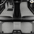 Custom Personalized Floor Mats for Cars，Luxury Full Coverage All Car Floor Mats，Anti-Slip Leather Car Mat Set ，Custom Floor Mats for 99% of Cars, Trucks & SUVs. (Grey)