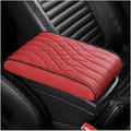 BESULEN Car Center Console Cover, Memory Foam Scratch & Wear Resistant Vehicle Armrest Storage Box Cushion Pad, Auto Interior Middle Console Protector, Universal for Sedan RV Pickup (Red)
