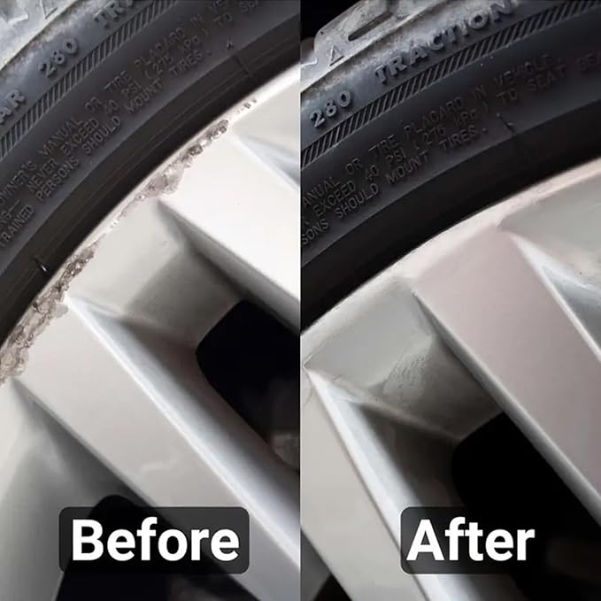 Car Wheel Cleaner - 80g Dust Removal Agent, Sponge Tool, Hub Polishing Gel, Scratch Protection Formula, Shine Restorer | Effective Cleaning Agent for Repair Maintenance Auto Detailing DIY Enthusiasts