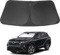 Windshield Sun Shade Front Sunshade Foldable Sun Visor Protector Custom Fit 2020-2024 2025 2026 Toyota Highlander Accessories Keep Your Car Cooler
