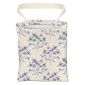 Car Trash Can, Cute Car Trash Bag, Hanging Car Organizer and Storage Bag, Trash Bin for Car Accessories, Vehicle, Travelling, Camping White Blue Floral