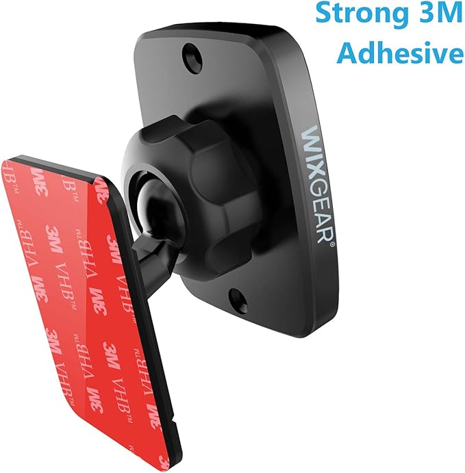 WixGear Magnetic Phone Car Mount, Universal Stick On Dashboard Magnetic Car Mount Holder, for Cell Phones and Mini Tablets with Fast Swift-snap Technology, (Newer Model)