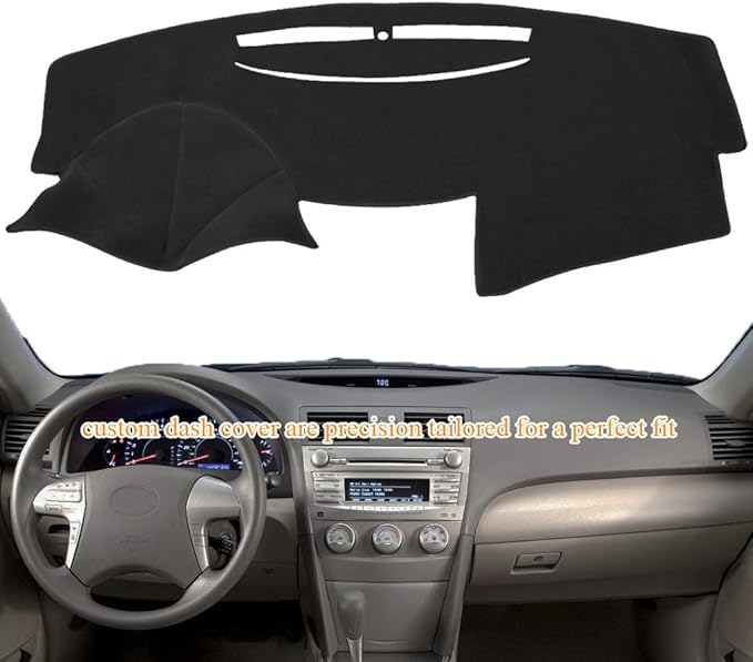 Dash Cover Dashboard Cover Mat Pad Fit for Toyota Camry 2007 2008 2009 2010 2011 (Black) Y27