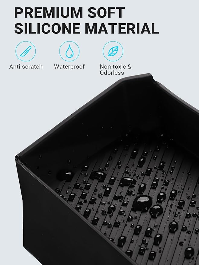 Motrobe Behind Screen Storage Tray for 2026 2025 2024 Tesla Cybertruck Accessories Dashboard Hidden Storage Tray Center Console Organizer Silicone Sunglasses Holder Phone Holder