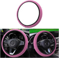 Car Steering Wheel Cover, Elastic Stretch Breathable Anti-Slip Automotive Steering Wheel Protector, Soft Comfortable Vehicle Interior Accessories, Universal for RV, SUV, Truck (Pink)