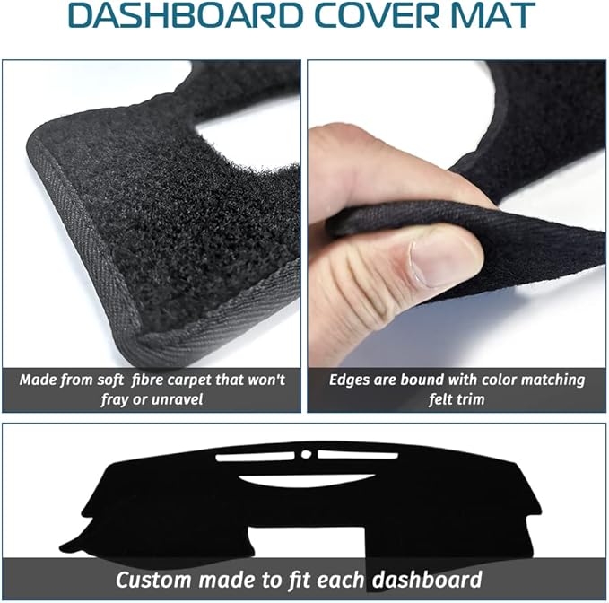 KEDAKEJI Car Carpet Dashboard Cover,Dash Cover Mat Compatible with Toyo ta Camry 2007 2008 2009 2010 2011 (Black)