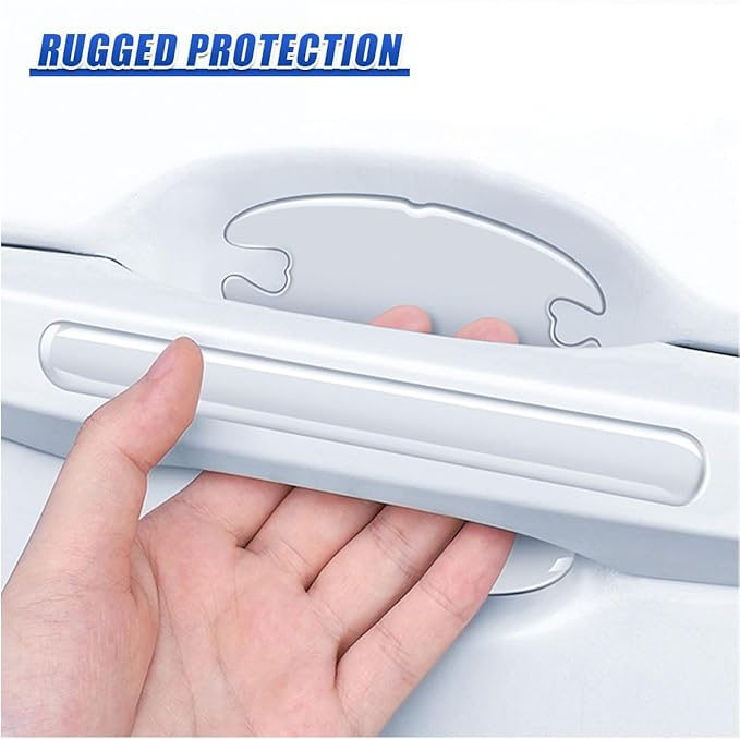 16PCS Car Door Handle Cup Scratch Protector Set - Universal Waterproof Rearview Mirror Protector Film Car Door Bowl Sticker - Anti-Scratch Paint Cover Guard Pad for Cars (Clear)