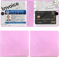 Ziciner 2PCS Car Registration and Insurance Holder, 5.2"× 4.7" Premium Auto Glove Box Organizer with Closure, Essential Vehicle Document Holder for Card, Driver License (Pink)