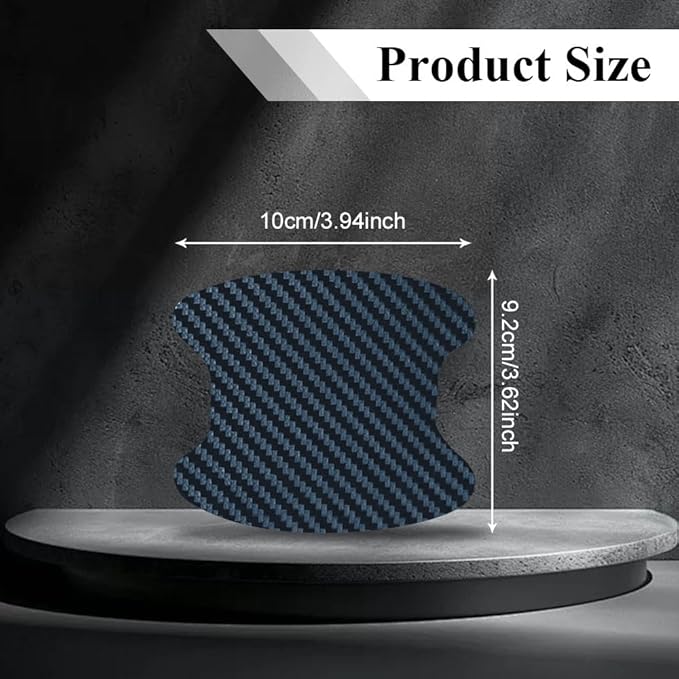 4PCS Car Door Handle Cup Scratch Protector, Car Door Handle Sticker, Scratch Auto Door Protective Film, Car Accessories Car Door Handle Protective Films Universal for Cars (Blue, 4PCS)