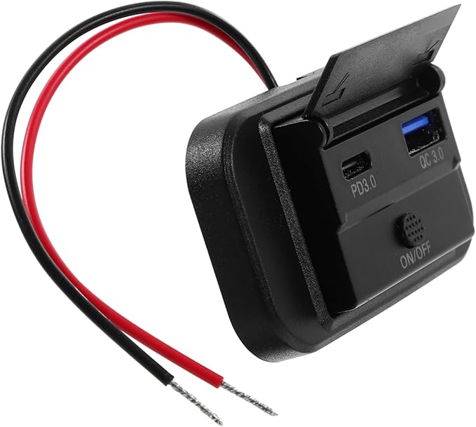 24v Car Usb Charger Fast Charging Adapter Dual Port Socket for Rvs and Vehicles Easy Installation Material Panel