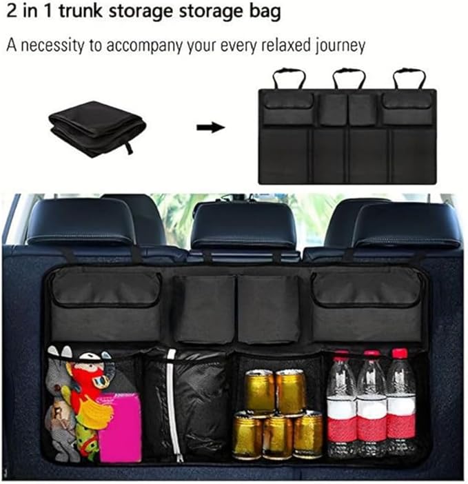 Car Trunk Organizer for Subaru Forester 2019 2020 2021 2022 2023 2024, Super Capacity Car Back Seat Hanging Storage Bag Waterproof Durable Foldable Interior Accessories