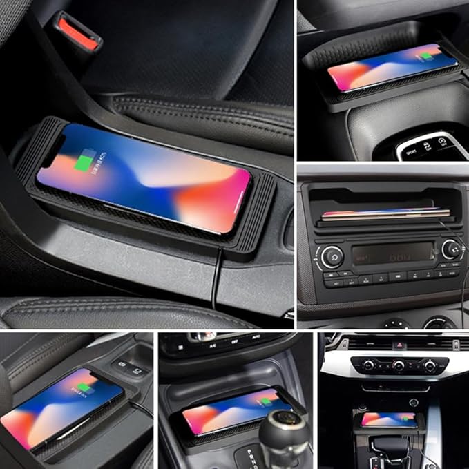Car Wireless Charger Pad for AAA, 15W Fast Charging Anti-Slip Silicone Wireless Charging Mat for Dashboard & Center Console,Type-C