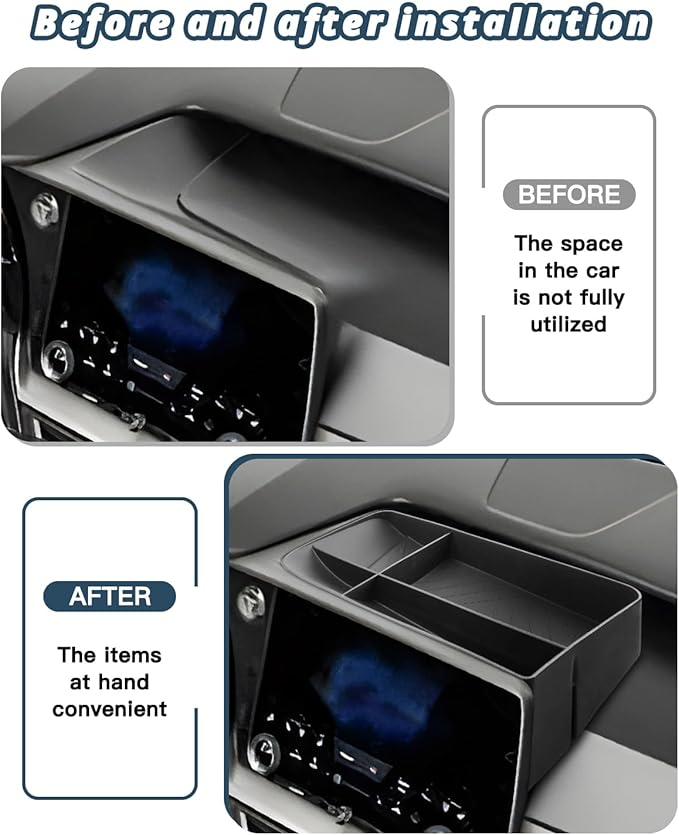 Ruiya 2024-2026 TX350 Behind Screen Organizer for Leuxs TX350 Accessories TPE Dash Storage Tray Compatible with 2024 2025 2026 Leuxs TX 350/TX 350 Premium/TX 500h F Sport/TX 550h+/TX 550h+ Luxury