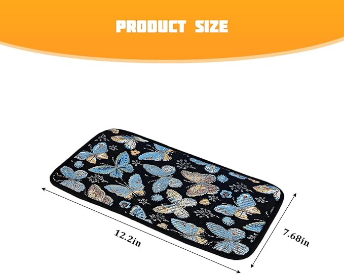Butterfly Car Center Console Covers, Cute Breathable Scratch & Wear Resistant Vehicle Armrest Cushion Pad, Stylish Automotive Interior Middle Console Protector, Universal Fit