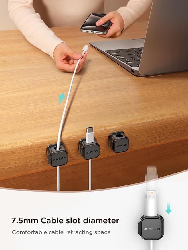 12 Pack Magnetic Cable Management Clips, Phone Electric Charging Cord Holder, Desktop Cord Organizer, Adhesive Cable Organizer Keeper for Home Kitchen Office Desk Outdoor Wall Car Bedroom Nightstand