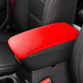 DEYTOP Center Console Cover for Jeep Wrangler JL JLU 2026 2018-2025 Armrest Cover for Jeep Gladiator JT 2020-2026 Car Cushion Protector Pad for 2023 JL&JT (NOT for JK/JKU)(Red with Red Stitches)