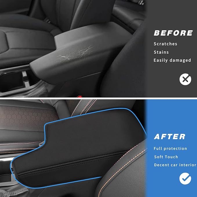 INTGET Car Center Console Armrest Cover for 2021 2022 2023 Subaru Crosstrek 2018 2019 2020/Impreza Accessories 2017-2023 Leather Arm Rest Box Lid Middle Console Cover Seat Protector(Neoprene)