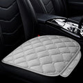 Car Seat Cushion, Soft Plush Vehicle Driver Seat Pad with Storage Pocket, Non-Slip Rubber Bottom, Universal Seat Protector Cover for Truck, Car, SUV, Home, Office, Chair (Grey)