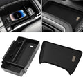 2PCS Center Console Organizer Tray Compatible with Subaru Crosstrek 2024 2025/Impreza 2024 2025 Interior Accessories, Silicone Center Console Wireless Charging Mat + Armrest Storage Box