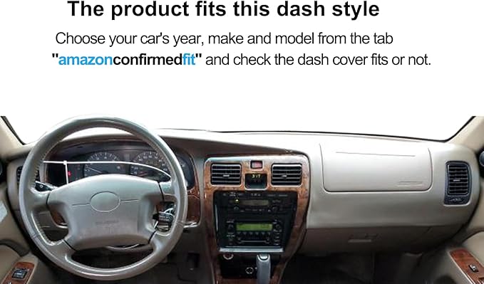 Dashboard Cover Dash Cover Mat Pad Carpet Custom Fit for Toyota 4Runner 1996 1997 1998 1999 2001 2002(Beige) J84