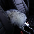 Armrest Cover for Car, Auto Center Console Pad Furry Sheepskin Wool Car Armrest Seat Box Cover Protector Universal Fit (Grey)